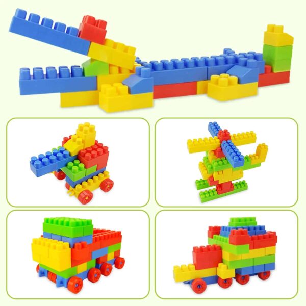 130 Pcs Building Toys for Toddlers, First Builders Building Blocks with Building Bag - Image 4