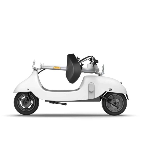 OKAI Ceetle Pro Electric Scooter with Foldable Seat w_35 Miles Operating Range & 15.5mph Max Speed - White - Image 3