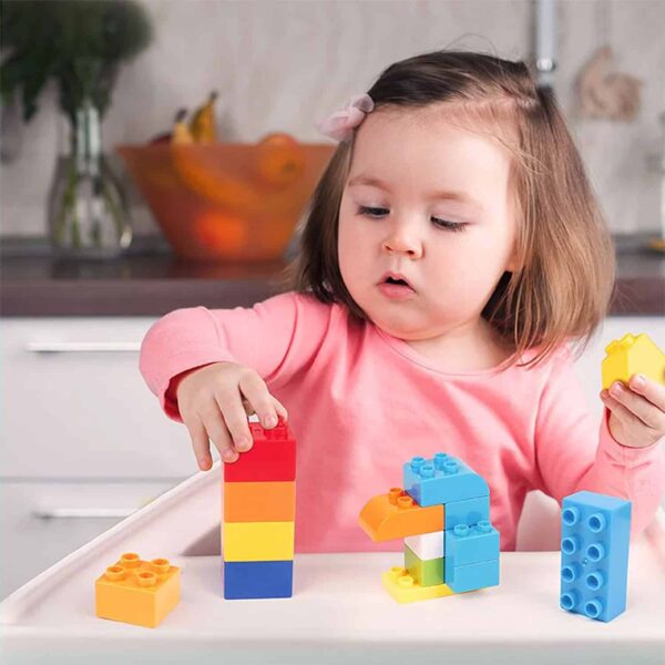 130 Pcs Building Toys for Toddlers, First Builders Building Blocks with Building Bag - Image 3