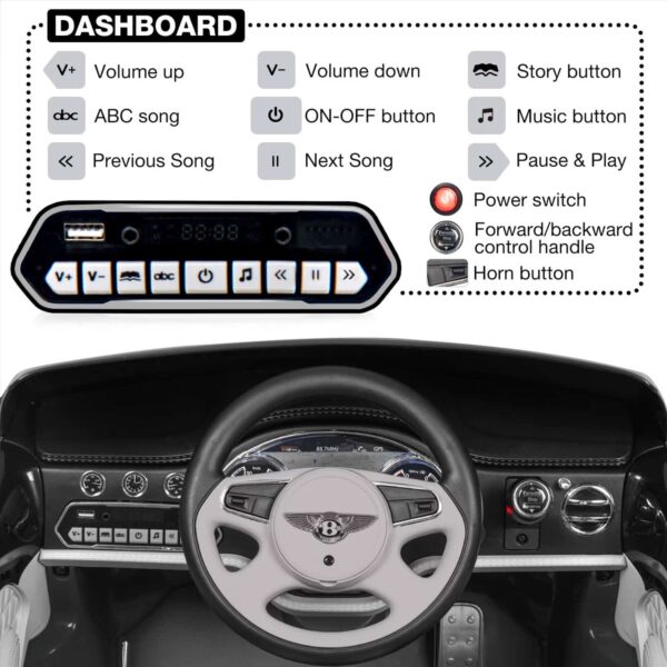 Bentley Mulsanne 12V Kids Electric Ride on Car with Remote Control - Image 3