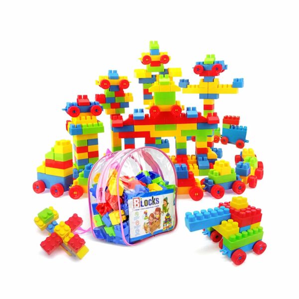 130 Pcs Building Toys for Toddlers, First Builders Building Blocks with Building Bag