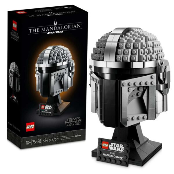 LEGO Star Wars The Mandalorian Helmet 75328 Buildable Model Kit, Display Collectible Decoration Set for Adults, Men, Women, Mom, Dad, Collectible Gift Idea